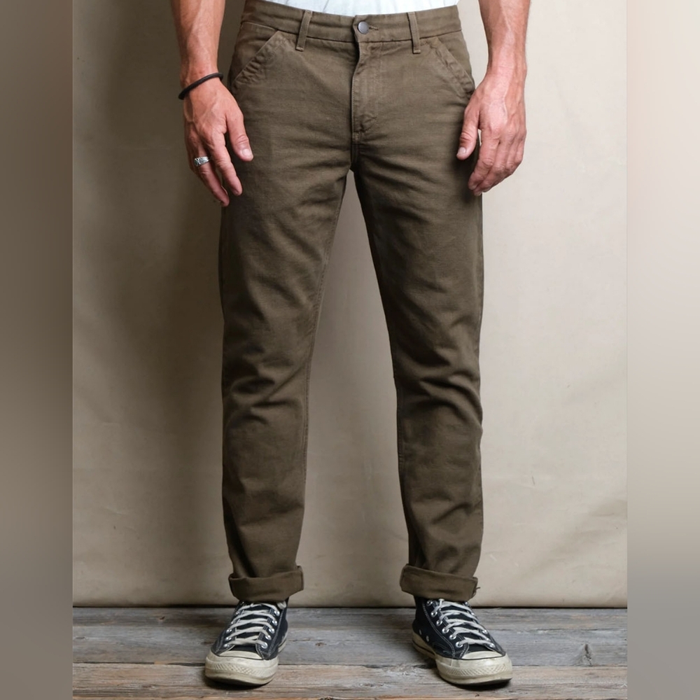 Freenote Cloth Slim Fit Slub Workers Chino Army Green